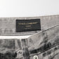 Dolce & Gabbana Black Grey Graphic Print Denim Pants Jeans
