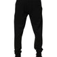 Dolce & Gabbana Black Cotton DG Logo Men Jogger Pants