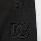 Dolce & Gabbana Black Cotton DG Logo Men Jogger Pants