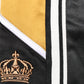 Dolce & Gabbana Black Gold Satin Crown Side Stripe Jogger Pants