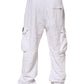 Dolce & Gabbana White Cotton Cargo Trousers Logo Patch Pants