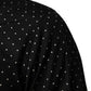 Dolce & Gabbana Black Polka Dot Cotton GOLD Men Formal Dress Shirt