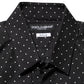 Dolce & Gabbana Black Polka Dot Cotton GOLD Men Formal Dress Shirt