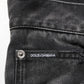 Dolce & Gabbana Black Marbled Effect Straight Men Denim Jeans