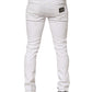 Dolce & Gabbana White Distressed Ripped Denim Trouser Jeans