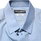 Dolce & Gabbana Blue Cotton Collared GOLD Formal Dress  Shirt