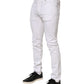 Dolce & Gabbana White Ripped Cotton Skinny Men Denim Jeans