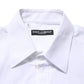 Dolce & Gabbana White Logo Plaque Collared Formal Dress  Shirt