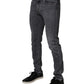 Dolce & Gabbana Dark Gray Cotton Stretch Skinny Denim Jeans