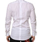 Dolce & Gabbana White Cotton GOLD DGPatch Formal Dress Shirt