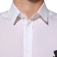Dolce & Gabbana White Cotton GOLD DGPatch Formal Dress Shirt