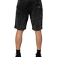 Dolce & Gabbana Black Cotton Mid Waist Denim Men Bermuda Short