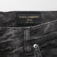 Dolce & Gabbana Black Cotton Mid Waist Denim Men Bermuda Short