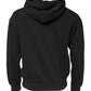 Dolce & Gabbana Black Logo FullZip Hooded Sweatshirt Sweater