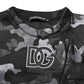 Dolce & Gabbana Black Camouflage Round Neck Sweatshirt Sweater