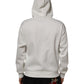 Dolce & Gabbana White Logo Hooded Men Sweatshirt  Sweater
