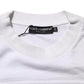 Dolce & Gabbana White Embossed Logo Men Sweatshirt Sweater