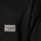 Dolce & Gabbana Black Logo FullZip Hooded Sweatshirt Sweater