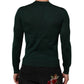 Dolce & Gabbana Dark Green Button Down Men Cardigan Sweater