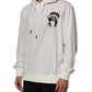 Dolce & Gabbana Off White Cotton Panda Hooded Sweatshirt Sweater