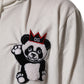 Dolce & Gabbana Off White Cotton Panda Hooded Sweatshirt Sweater
