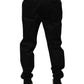 Dolce & Gabbana Black Cotton Stretch Casual Trouser Pants
