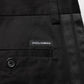 Dolce & Gabbana Black Cotton Stretch Casual Trouser Pants