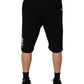 Dolce & Gabbana Black Cotton Mid Waist Casual Bermuda Short