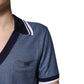 Dolce & Gabbana Blue Collared V-neck Silk Blend Polo T-shirt