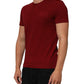 Dolce & Gabbana Maroon Logo Crew Neck Short Sleeve T-shirt