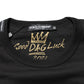 Dolce & Gabbana Black Goodluck 2021 Cotton Crew Neck T-shirt