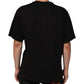 Dolce & Gabbana Black Logo Print Cotton Men Crew Neck T-shirt