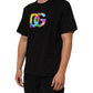 Dolce & Gabbana Black Logo Print Cotton Crew Neck  T-shirt