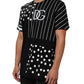 Dolce & Gabbana Black Cotton Polka Dots Round Neck T-shirt