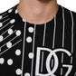 Dolce & Gabbana Black Cotton Polka Dots Round Neck T-shirt