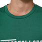 Dolce & Gabbana Green Cotton Graphic Logo Print Crewneck T-shirt