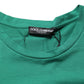 Dolce & Gabbana Green Cotton Graphic Logo Print Crewneck T-shirt