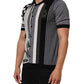 Dolce & Gabbana Black White Polka Dot Collared Polo T-shirt