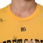 Dolce & Gabbana Yellow Secret Graden Floral Cotton Crew Neck T-shirt