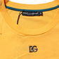 Dolce & Gabbana Yellow Secret Graden Floral Cotton Crew Neck T-shirt