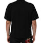 Dolce & Gabbana Black Logo Patch Cotton Men Crew Neck T-shirt