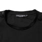 Dolce & Gabbana Black Logo Print Cotton Men Crew Neck T-shirt