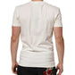 Dolce & Gabbana White Cotton Logo Bandana Print Men T-shirt