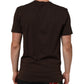 Dolce & Gabbana Brown Coin Laurel Print Men Crew Neck T-shirt