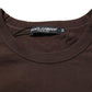 Dolce & Gabbana Brown Coin Laurel Print Men Crew Neck T-shirt