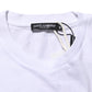 Dolce & Gabbana White Graphic Print Cotton Crew Neck T-shirt