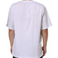 Dolce & Gabbana White Graphic Print Cotton CrewNeck T-shirt