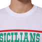 Dolce & Gabbana White Graphic Print Cotton CrewNeck T-shirt