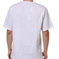 Dolce & Gabbana White Graphic Print Cotton Crew Neck T-shirt