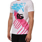 Dolce & Gabbana White Graphic Print Cotton Crew Neck T-shirt